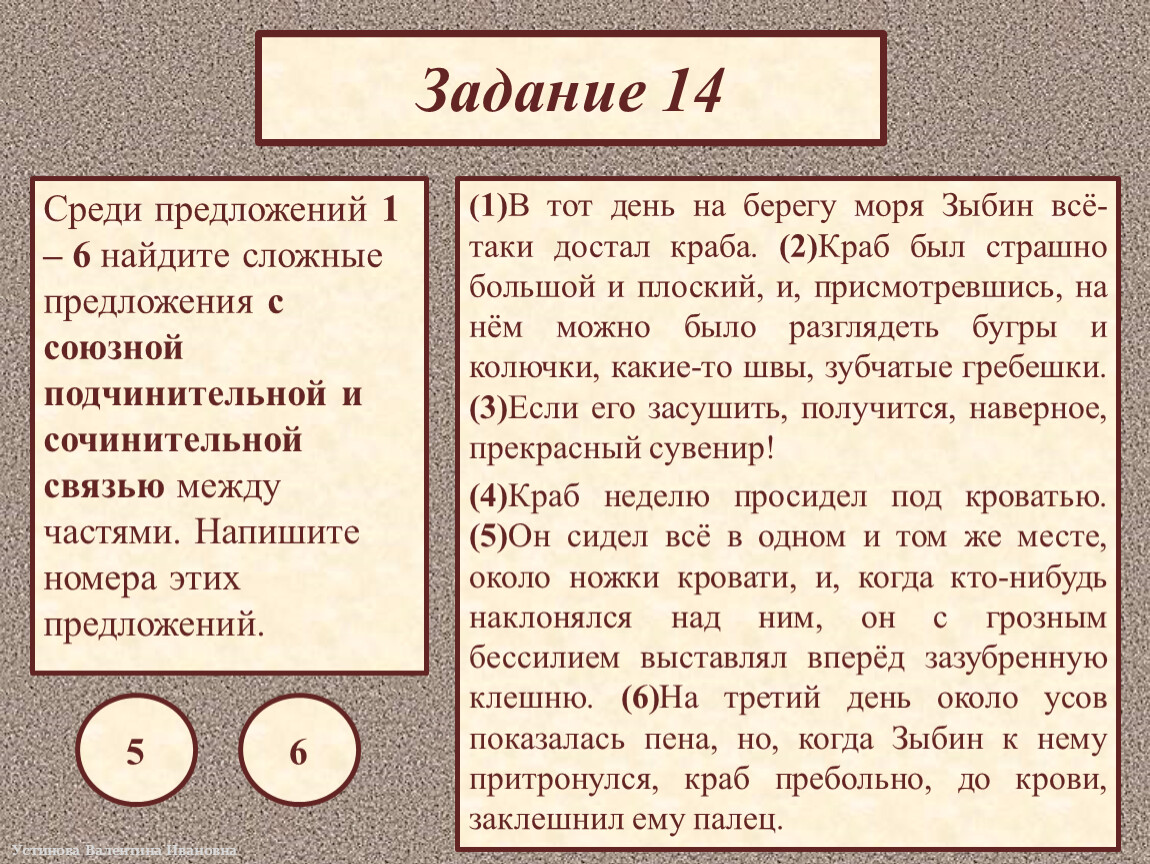 Русский язык. Задание 14.Сложные предложения с разными видами связи