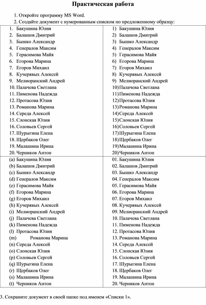 Практическая работа 6 гиперссылки списки и рисунки