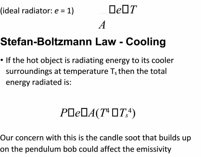 T A Stefan-Boltzmann Law -
