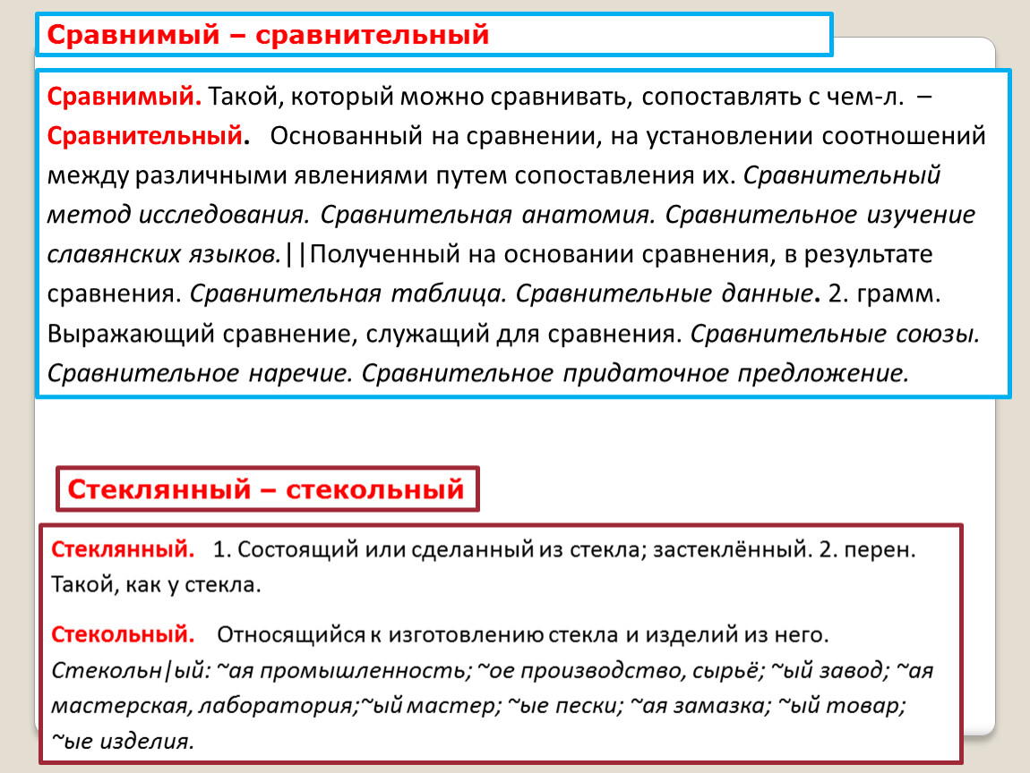 Стеклянный стекольный паронимы. Сравнимый сравнительный. Сравнимое пароним. Сравнимый сравнительный паронимы. Сравнимый сравнительский.