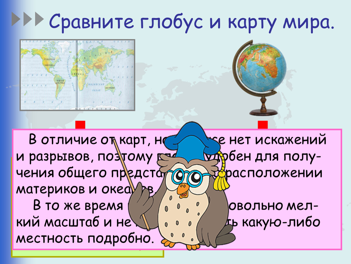 Земля на карте презентация 2 класс. Чем отличается Глобус от карты. Различия между картой и глобусом. Что такое Глобус 2 класс окружающий мир. Сравнение глобуса и карты.