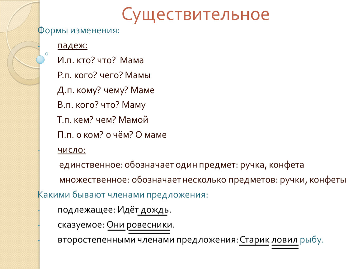 Предложение обстоятельство глагол прилагательное существительное. Столовая существительное или прилагательное.