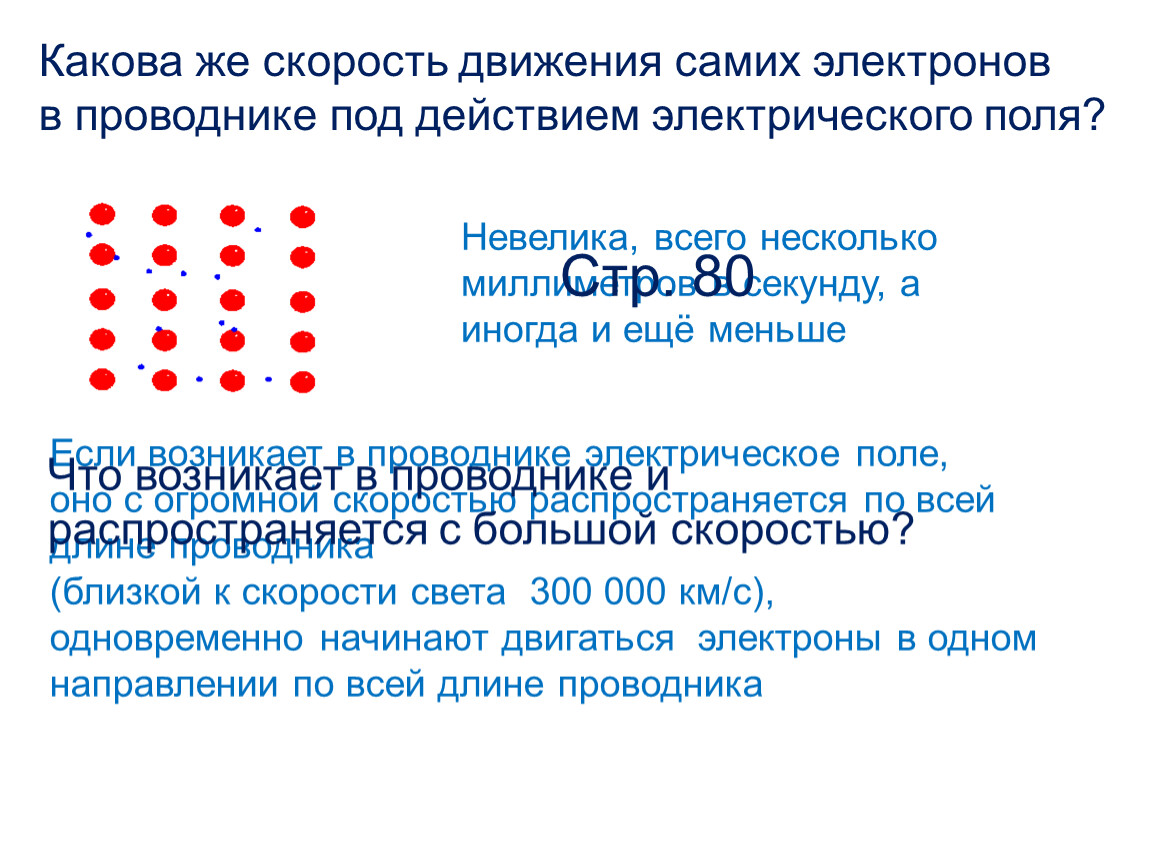 Скорость электрического поля. Скорость движения электронов в проводнике. Скорость электронов в проводнике под действием электрического поля. Скорость движения электронов в металлах. Скорость движения электроно.