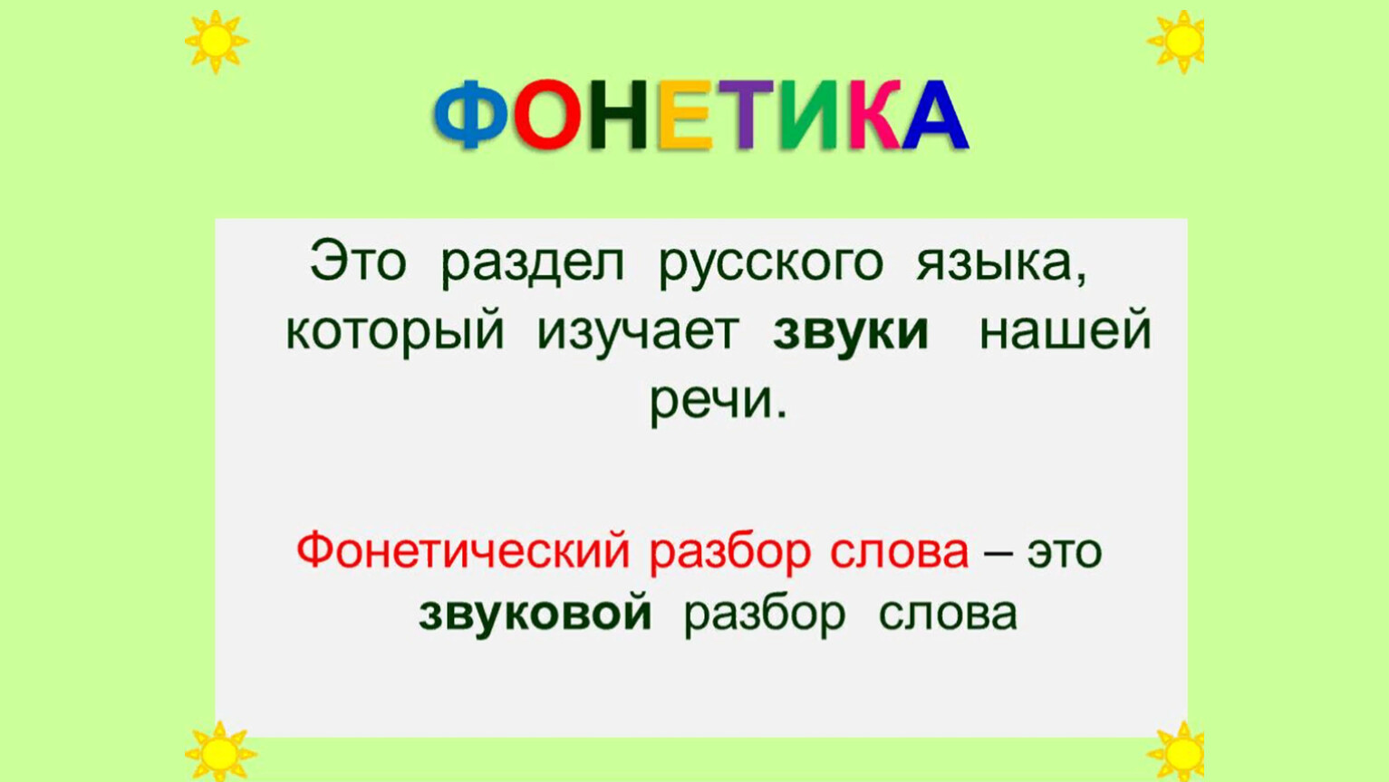 Фонетический разбор слова 1 класс. Урок 1.