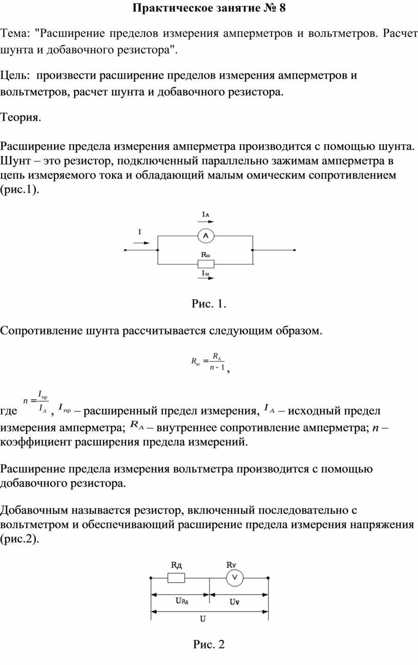 Расширение пределов сопротивления