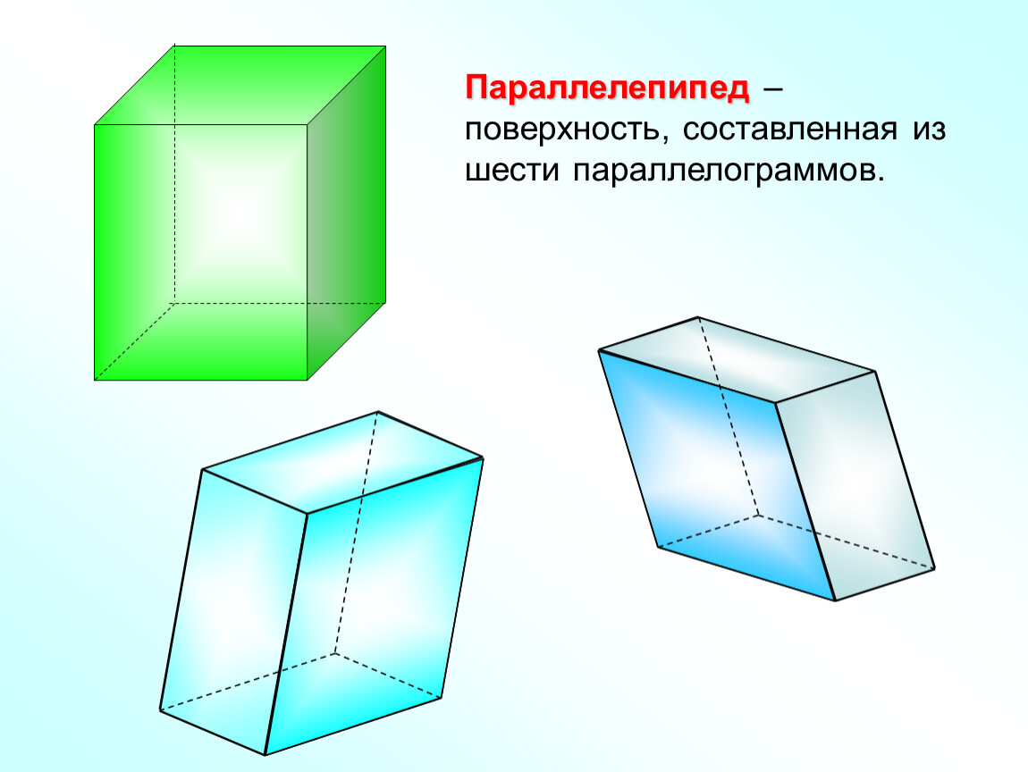 Параллелепипед картинка геометрия