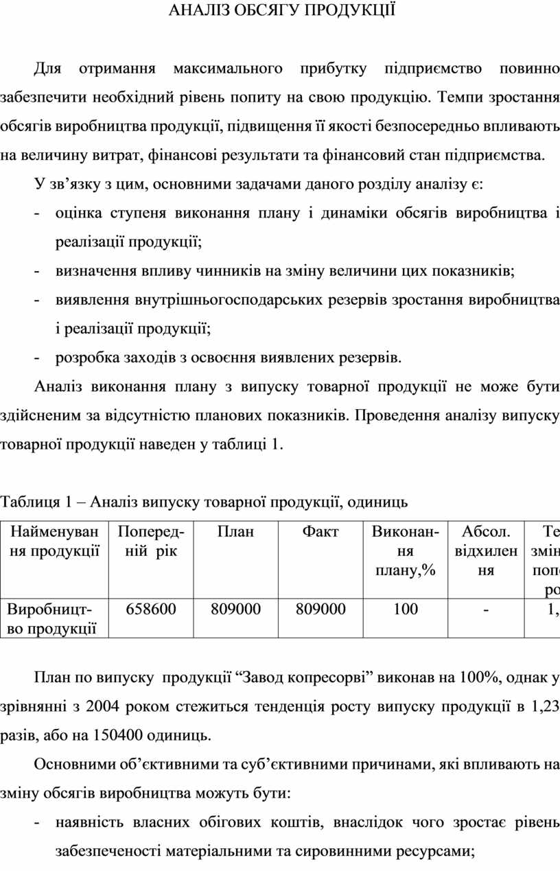 Контрольная работа: Резерви збільшення випуску та реалізації продукції