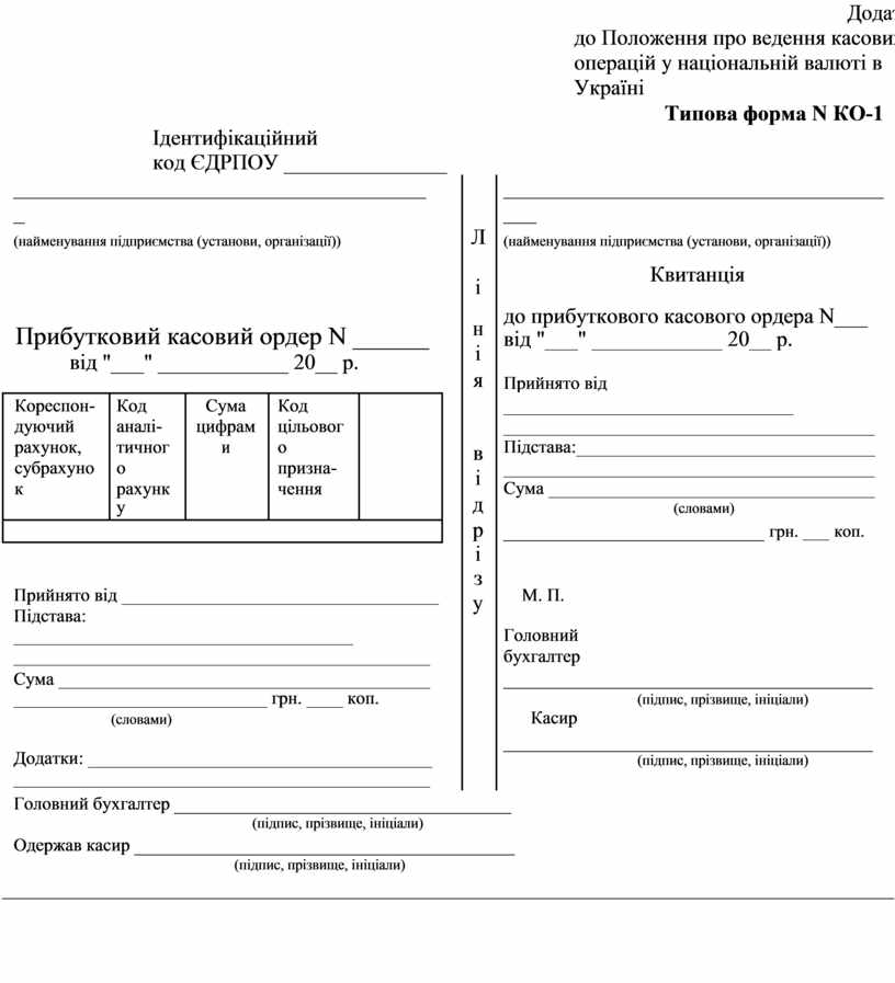 Форму ордера утверждает