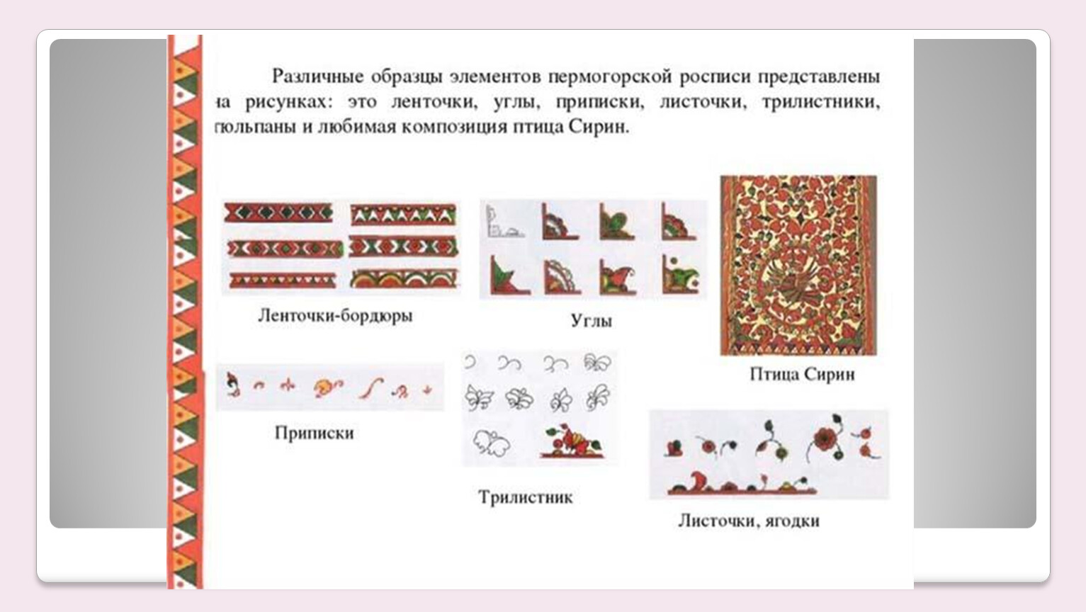 Пермогорская роспись презентация