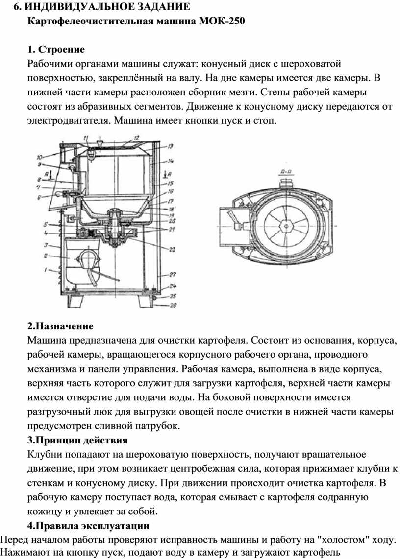 Картофелеочистительная машина мок 125