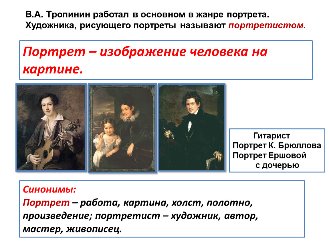 Музыкой какого характера можно озвучить картину русского художника в тропинина гитарист