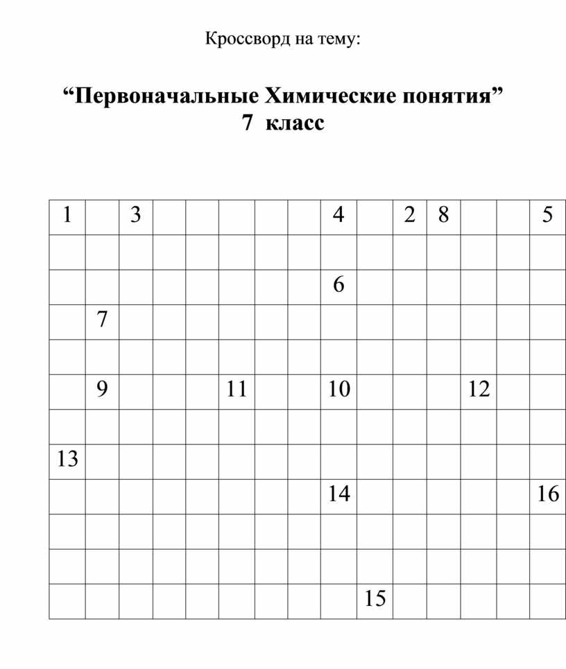 Первоначальные химические понятия 8 класс