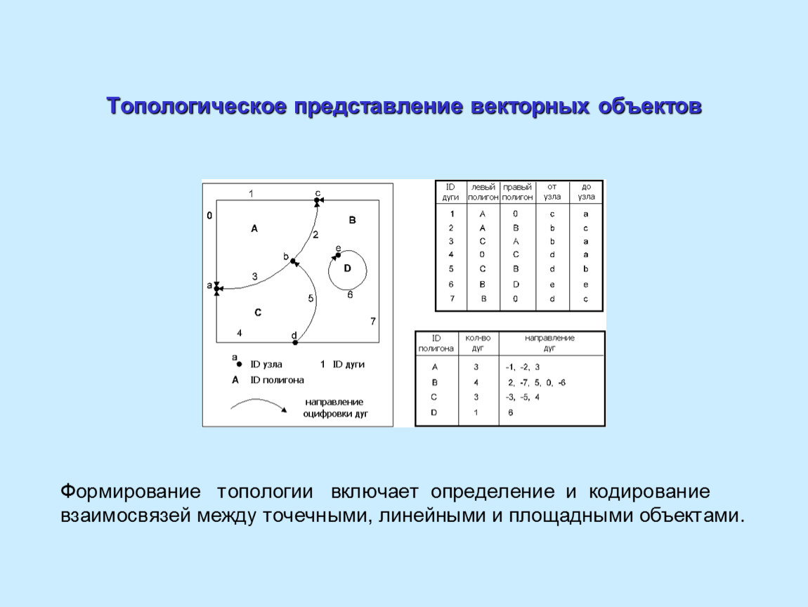 Представление объекта. Векторная топологическая модель ГИС. Векторно-топологическое представление. Топологическое представление векторных объектов. Топологические представления это.