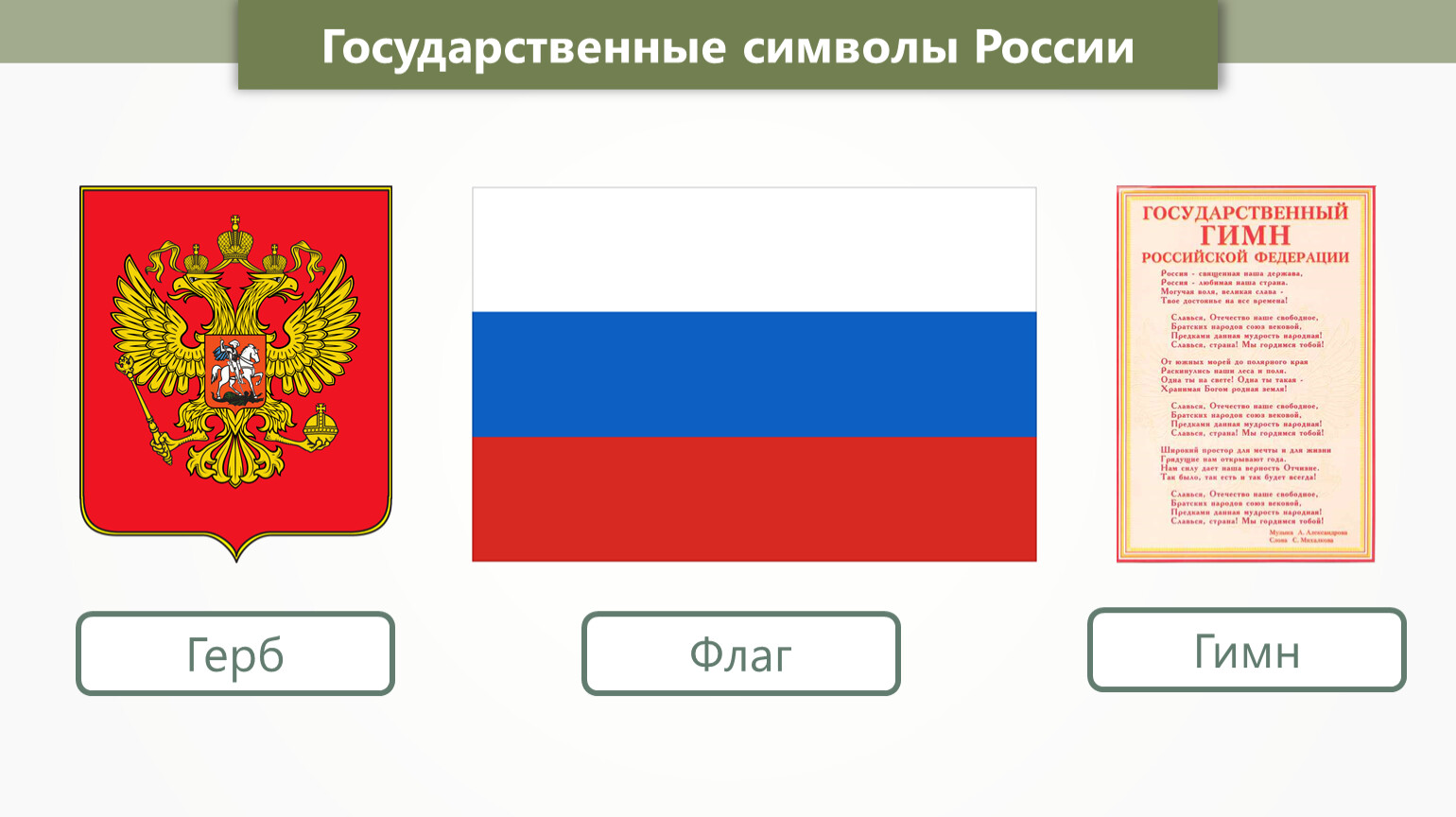 Государственные символы России герб