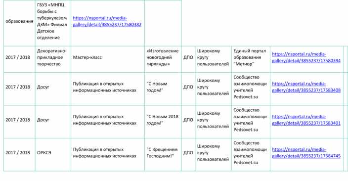 Результаты профессиональной деятельности