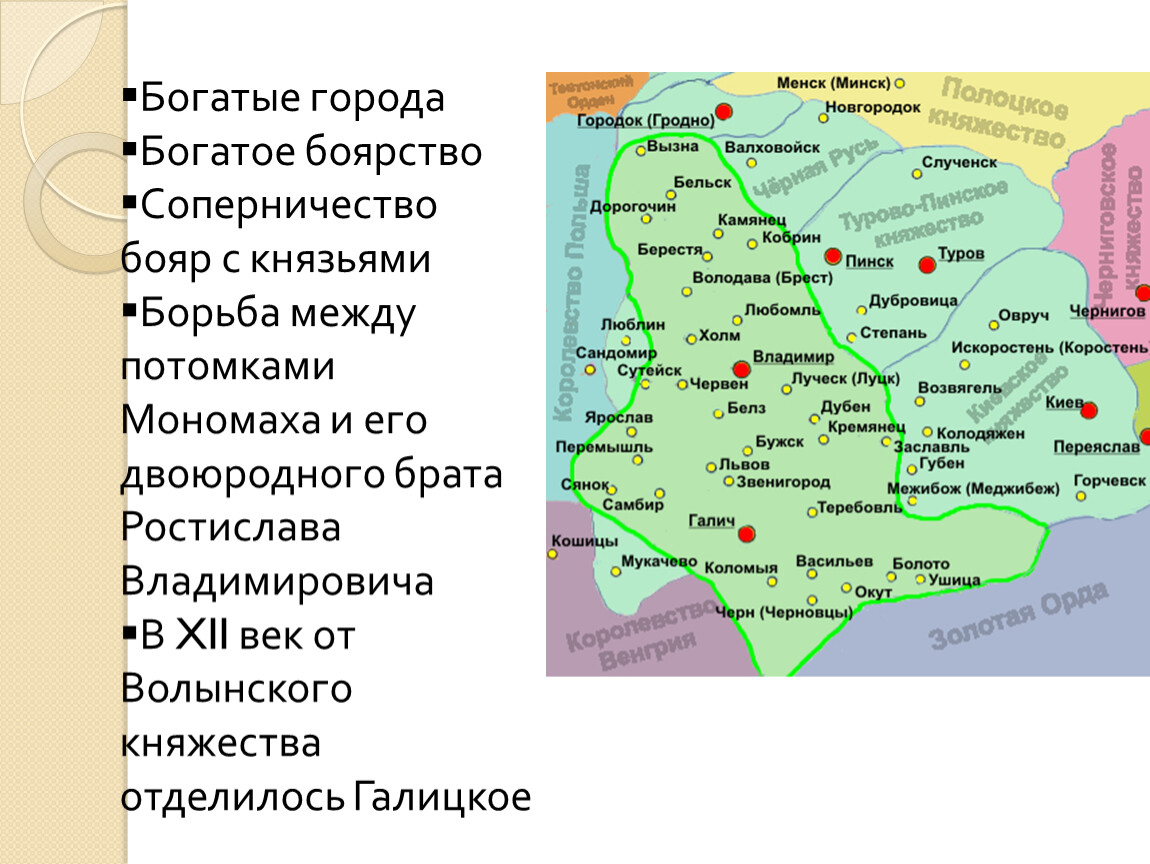 Начало удельного периода княжества южной руси 6 класс презентация андреев