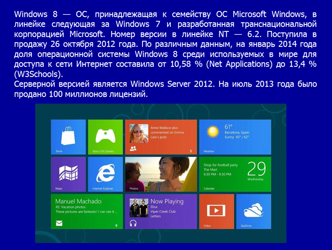 Windows 8 презентация