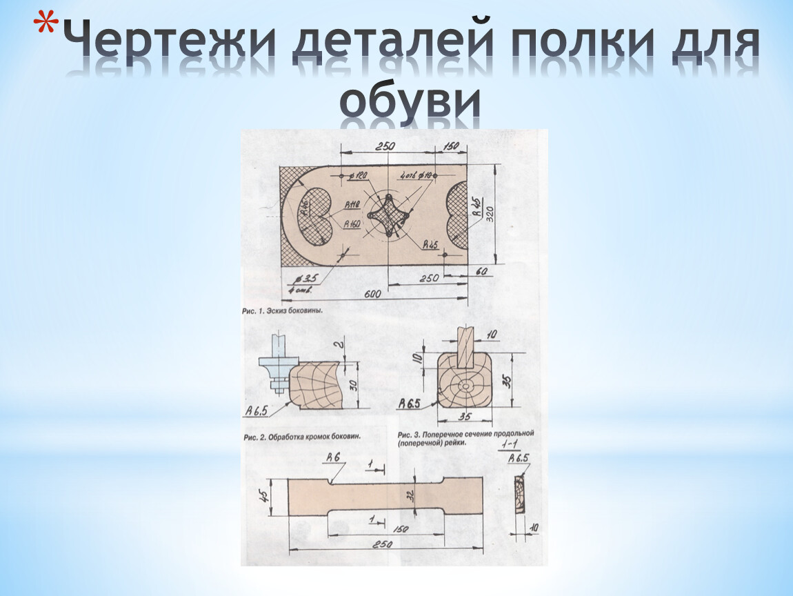 Презентация творческого проекта по технологии на тему"Полка для обуви" (9 класс)