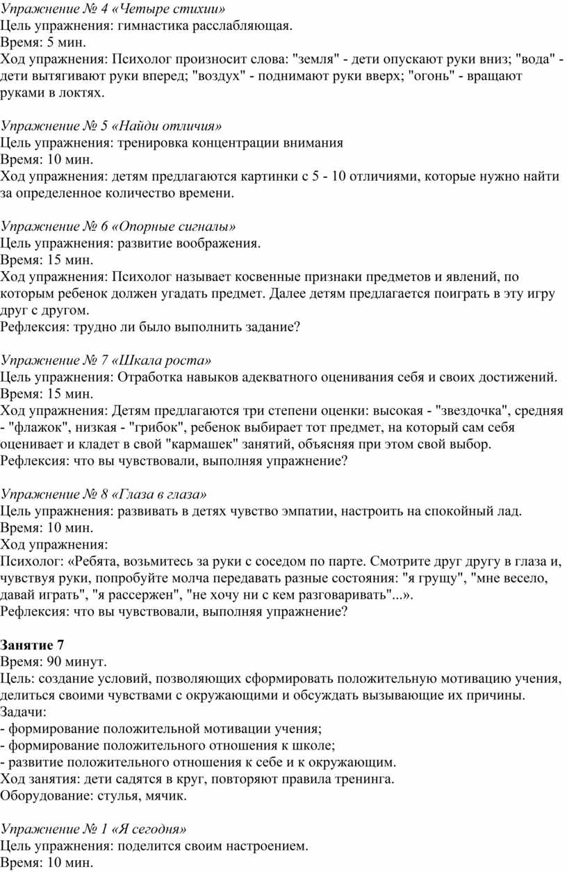 Тренинг мотивации учебной деятельности школьников 11-14 лет