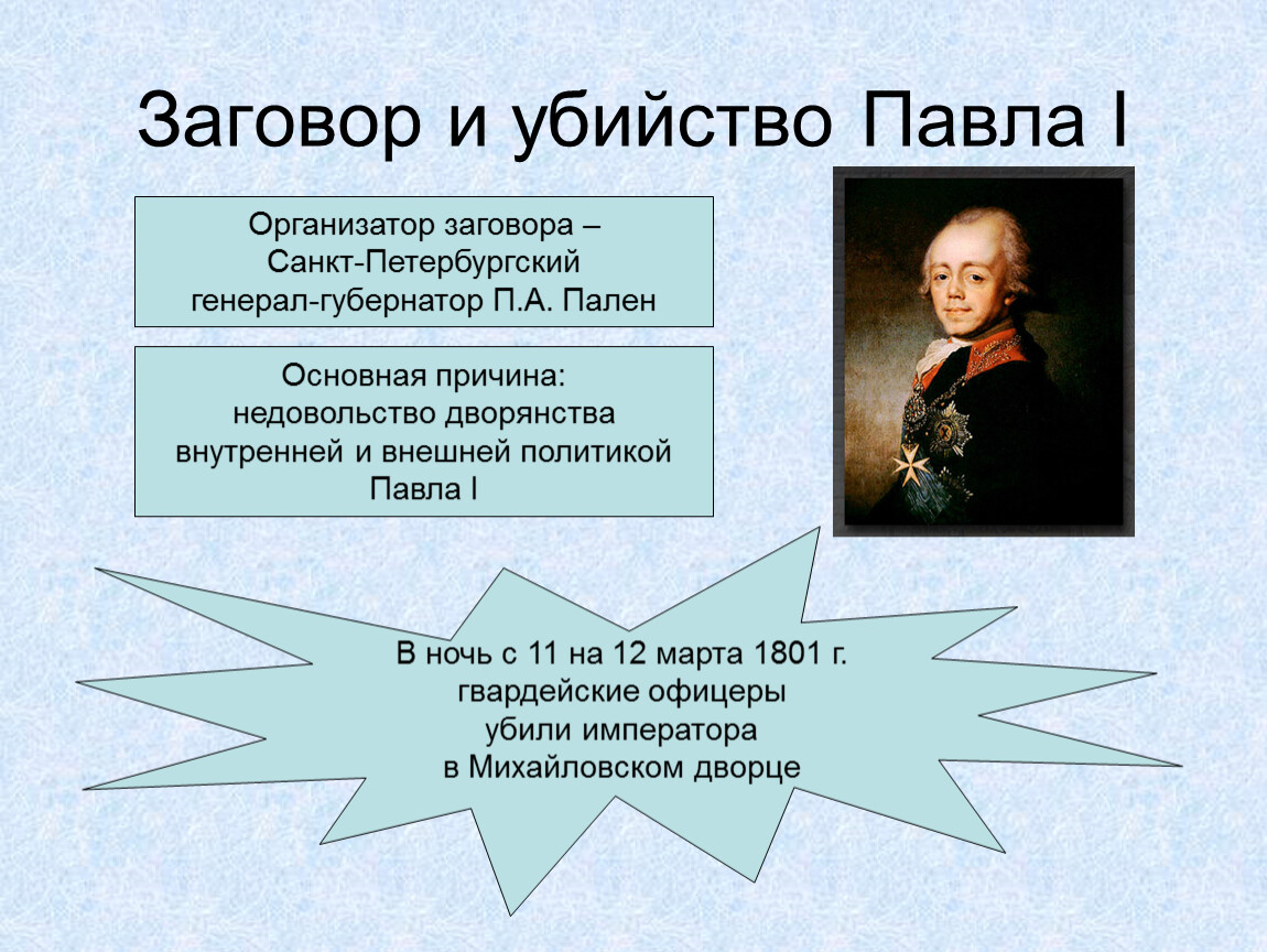 Причины 18 века. Дворцовый переворот и убийство Павла 1. Заговор и убийство Павла 1. Причины убийства Павла 1. Убийство Павла 1 кратко.