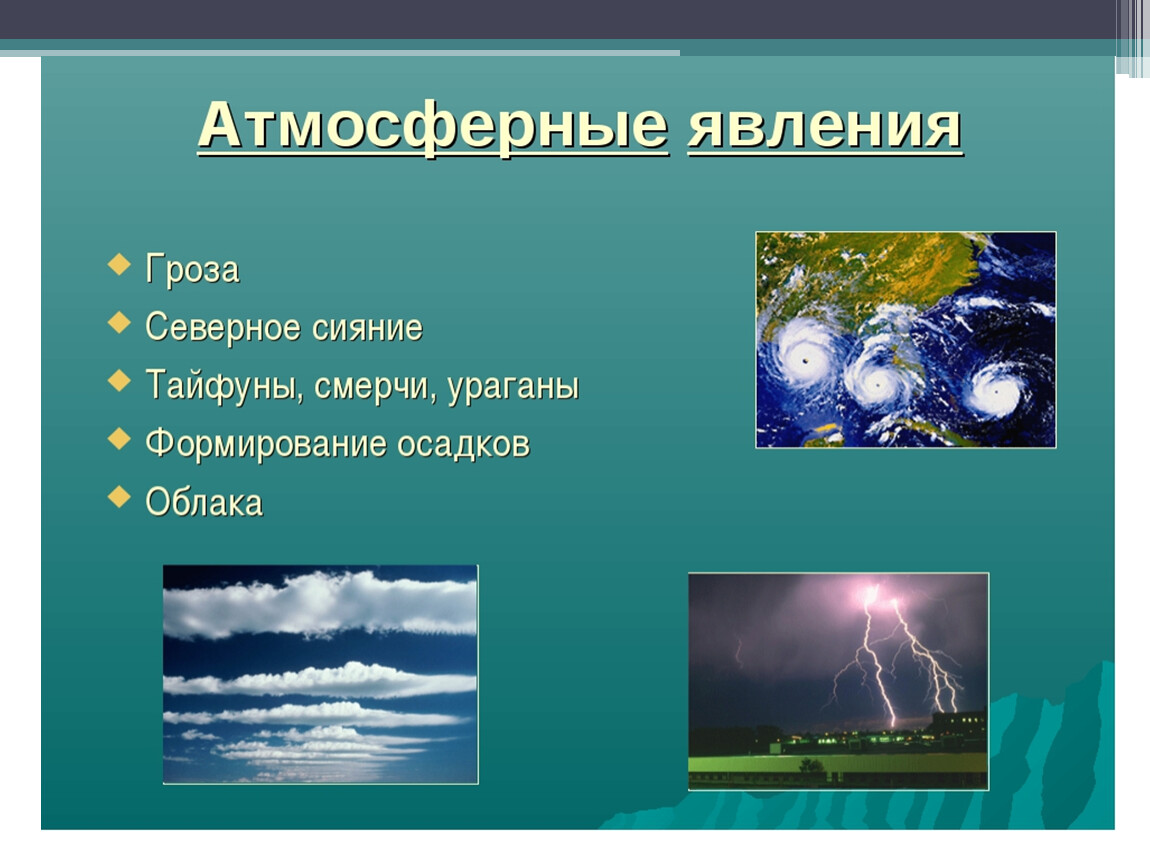 Как назывались погодные. Характерные природные явления атмосферы. Атмосферные явления в атмосфере. Опасные явления в атмосфе. Презентация на тему атмосферные явления.