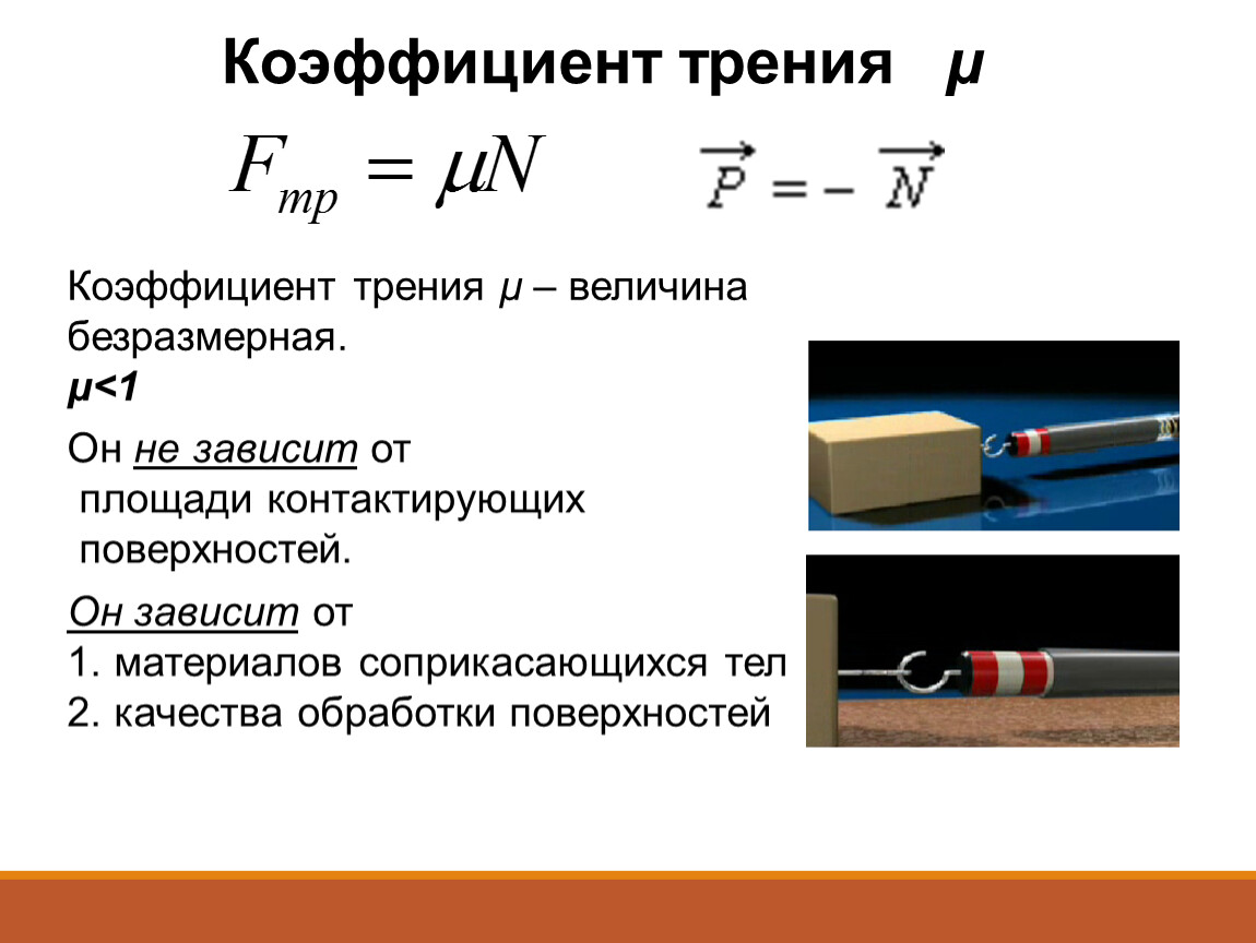 Сила трения и её виды. Трение в природе и технике.