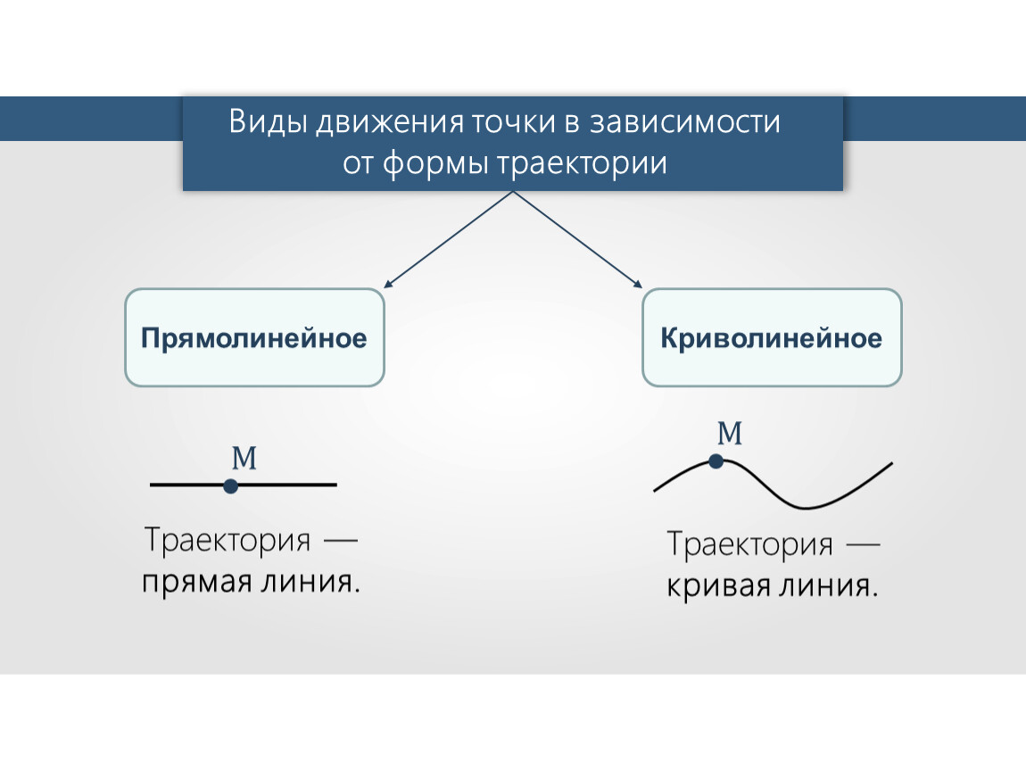 Вид ru. Виды движения точки. Виды траектории движения. Формы траекторий движения. Вид движения в зависимости от типа траектории.