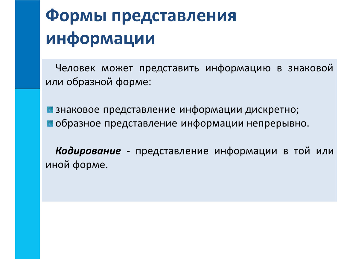 Представление информации человеком. Представление информации. Формы физического представления информации. Образное представление информации. Образная форма представления информации.