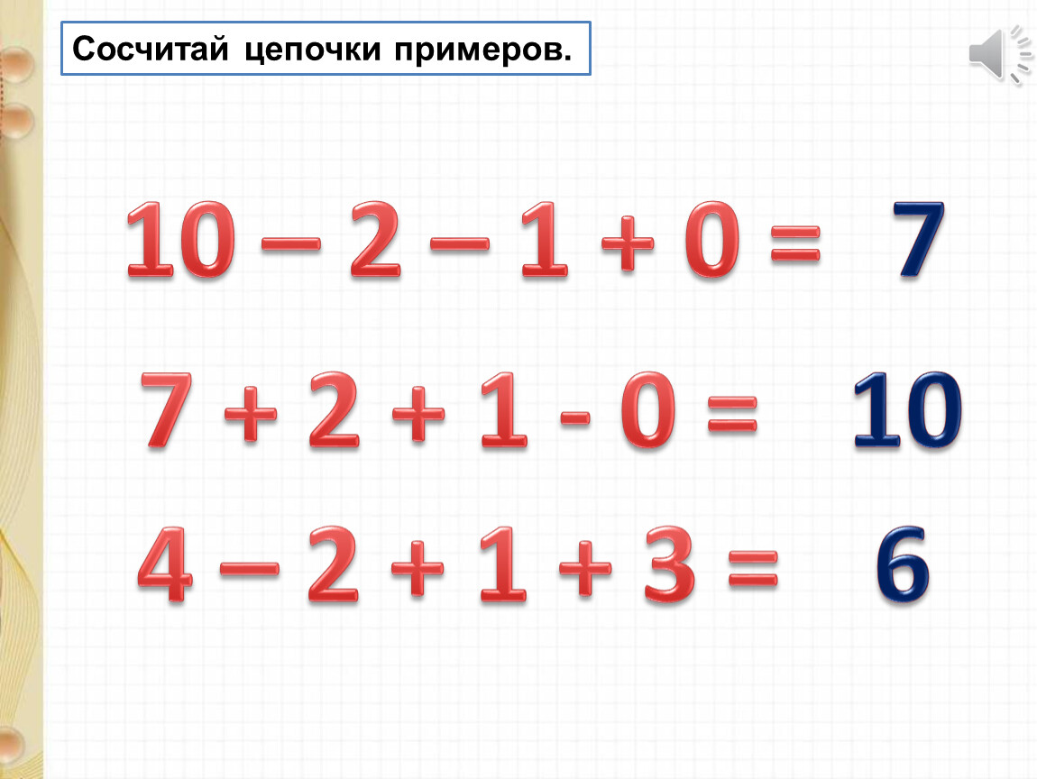 Вычти 3 из 13. Сосчитай Цепочки примеров. Прибавить и отнять 3 карточки. Картинка отнять 3-1. Цепочка из примеров и слов.