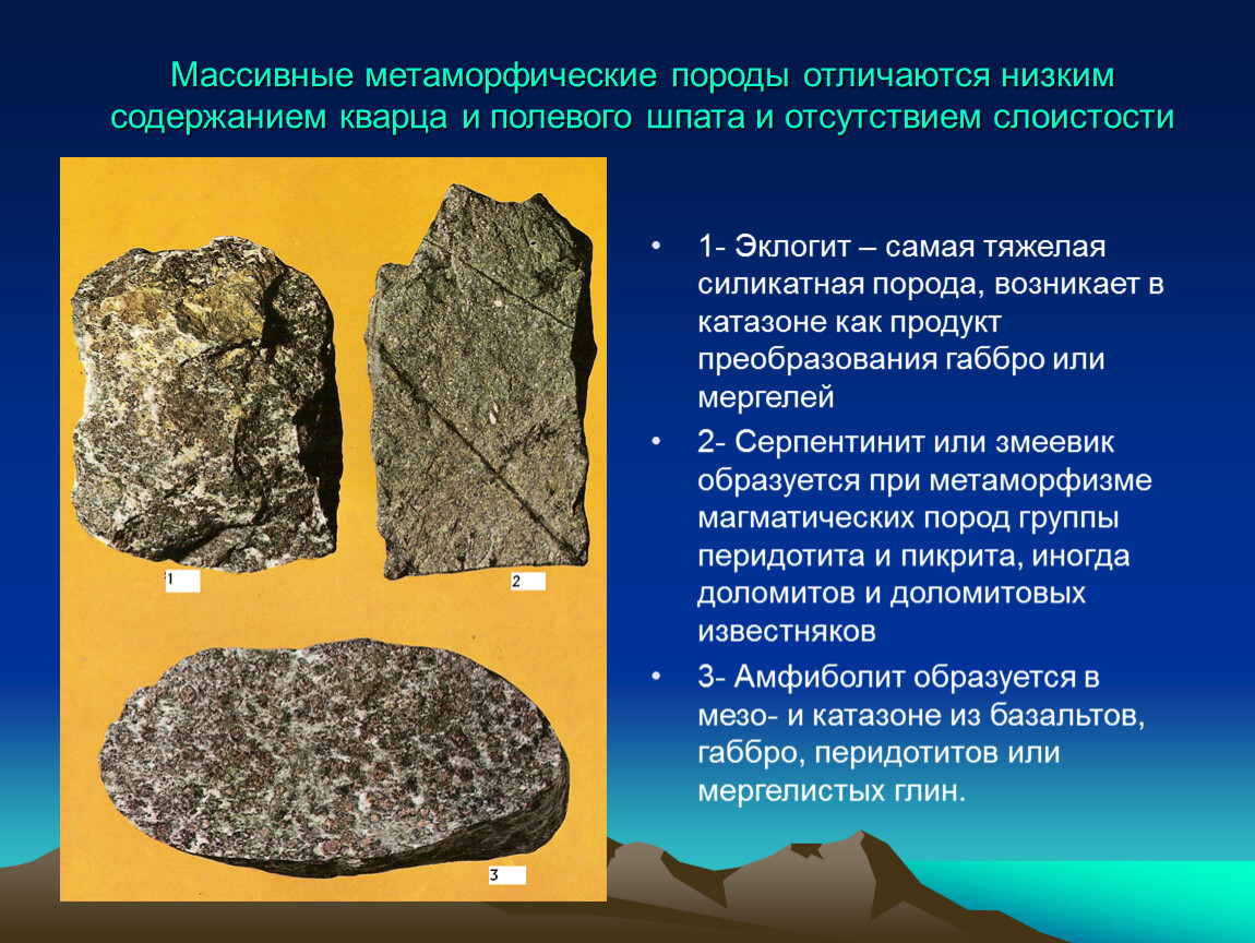 Метаморфические породы. Массивные метаморфические породы это. Метаморфические горные породы. Метаморфизм габбро. Массивные горные породы.