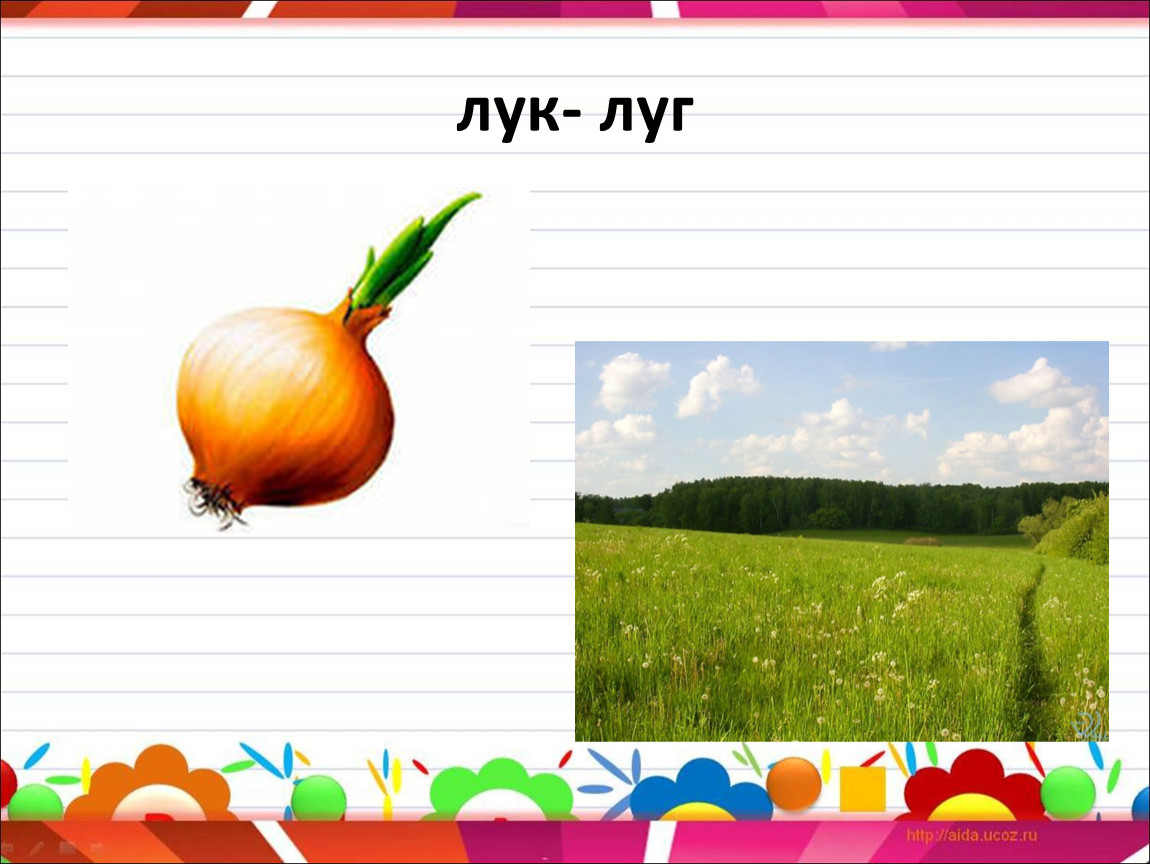 Лук какое слово. Лук луг. Луг лук омофоны. Лук или луг. Транскрипция луг и лук.