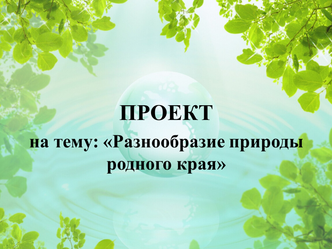 Проект по экологии в виде презентации