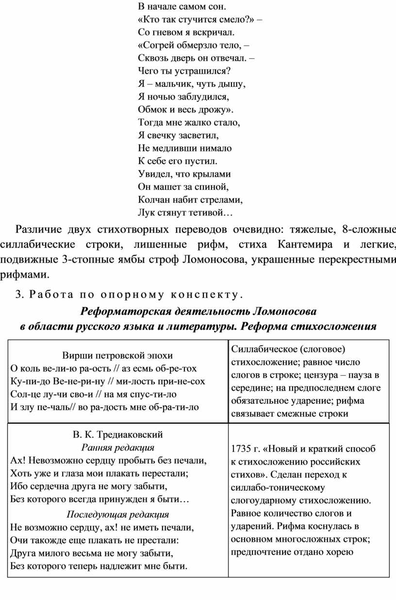 Сочинение по теме Реформа русского стихосложения
