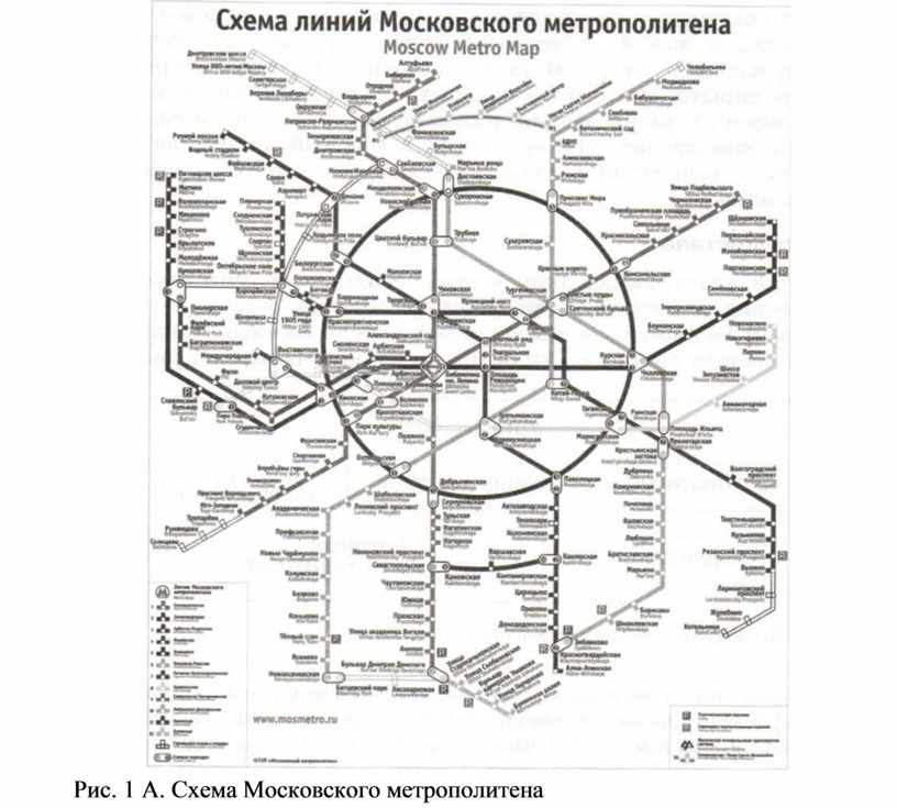 Схема метро москвы 1980 года