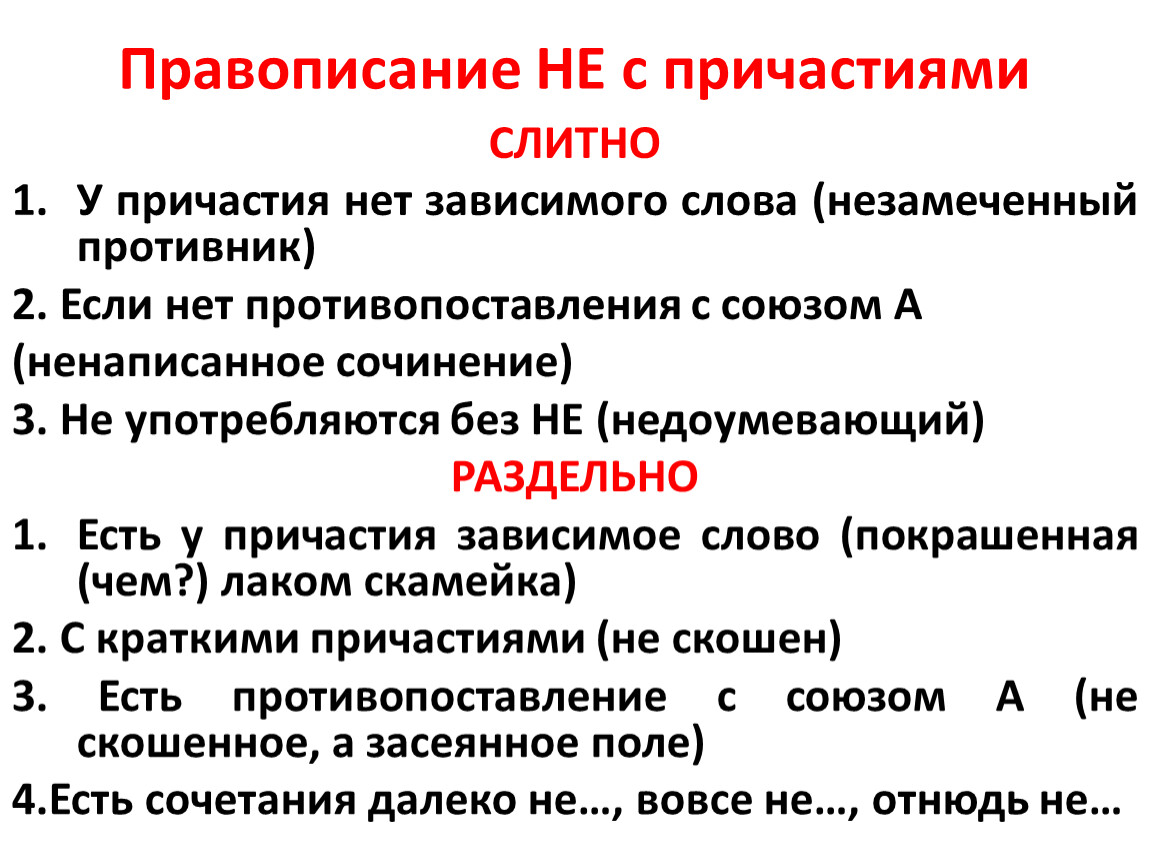 Когда пишется не с причастиями. Правописание не с причастиями. Написание не с краткими причастиями. Правописание не с краткими причастиями. Не с причастиями пишется слитно.