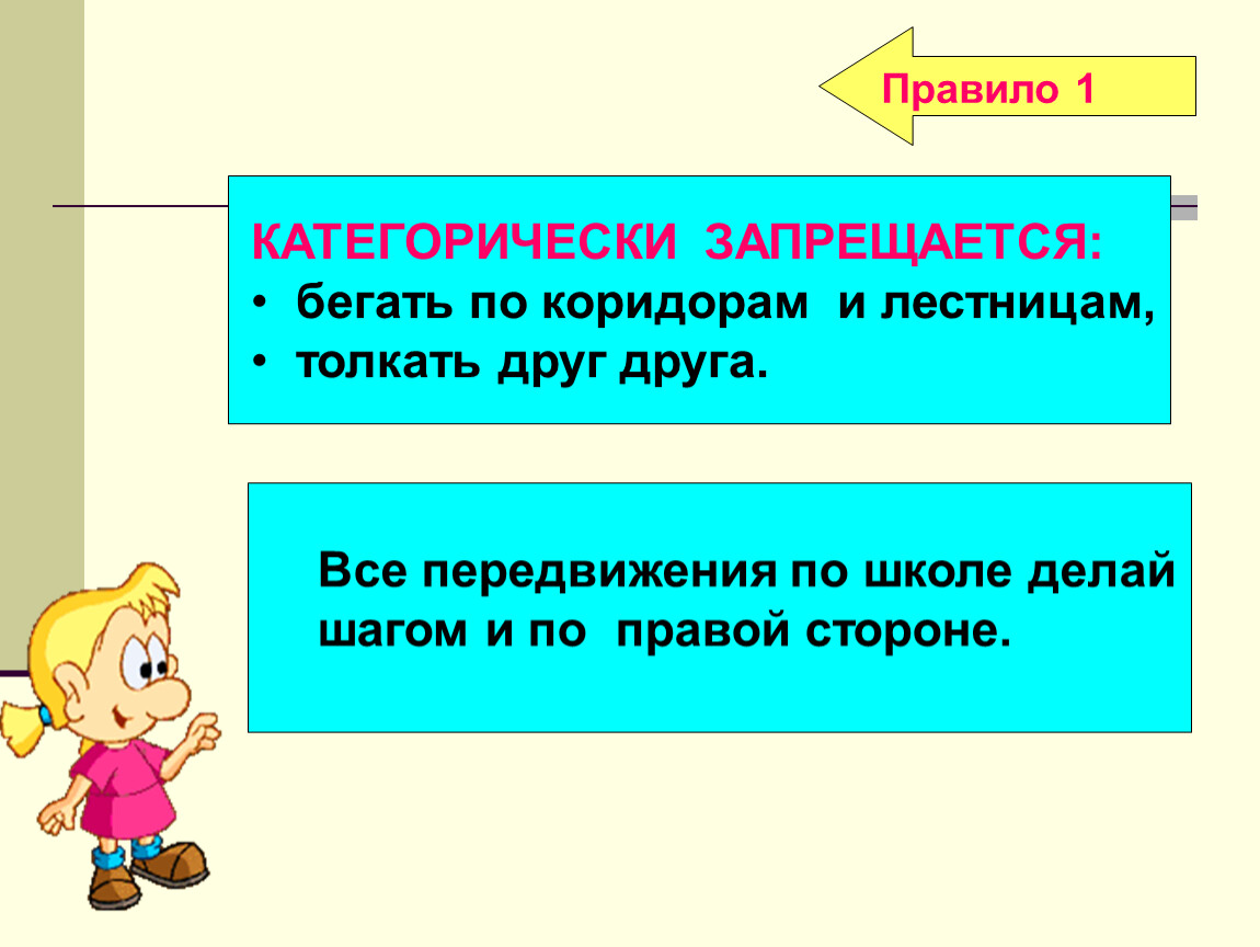 1 класс презентация правила поведения на перемене