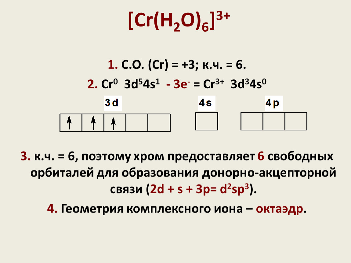 Cr 3 h2o. [CR(h2o)6] 3+. Тип гибридизации [CR(h2o)6]. CR h2o 6 3+ строение. [CR(h2o)6]3+ +h2.