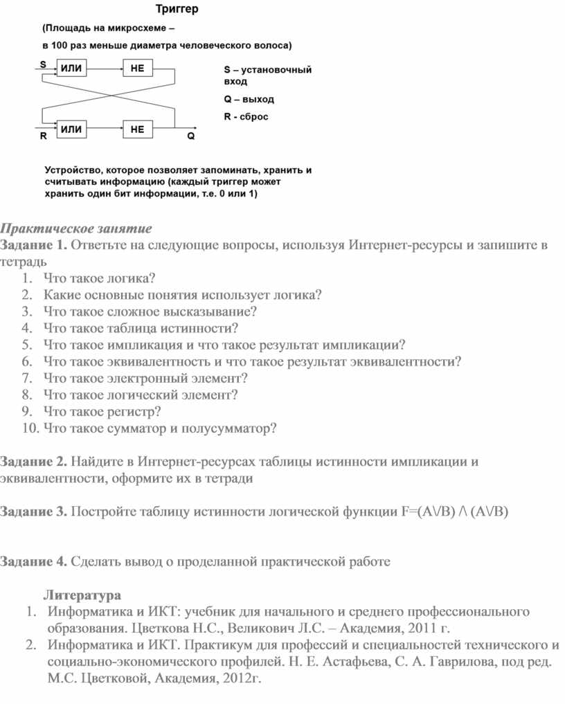 Практическая работа по информатике