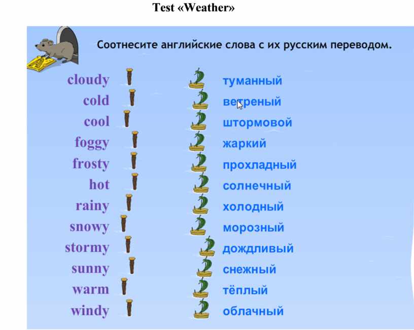 Тесту по теме климат. Тест по теме 