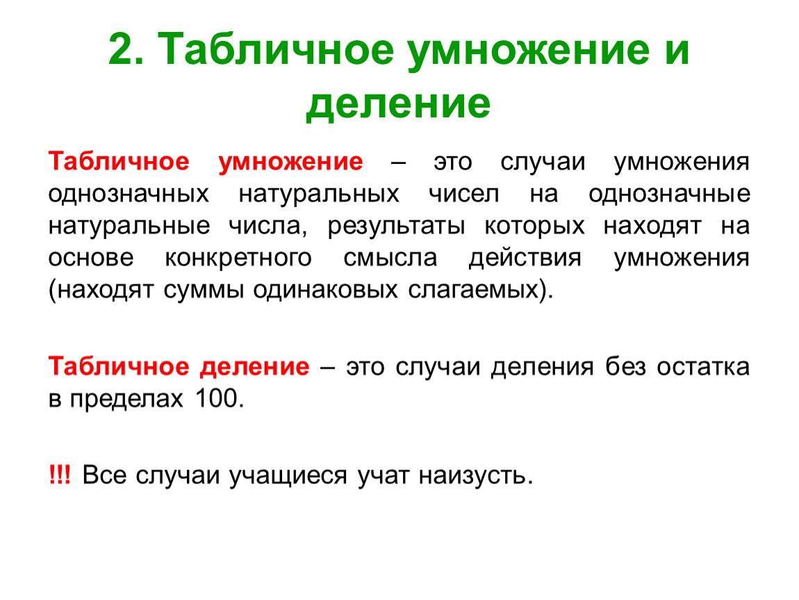 Число результат. Однозначное натуральное число.