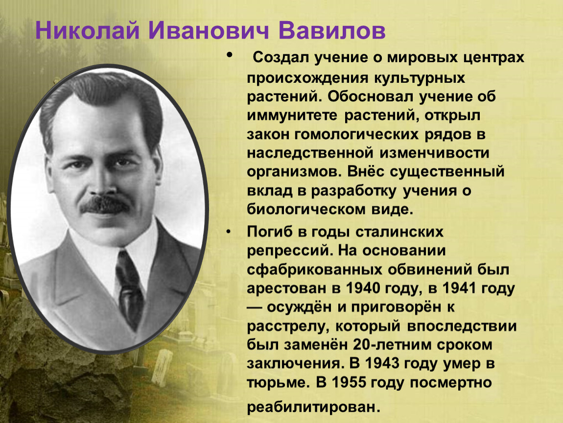 Учение созданное. Николай Иванович Вавилов генетика. Ученые России Вавилов Николай Иванович. Вавилов Николай Иванович Свердлова. Николай Иванович Вавилов вклад кратко.