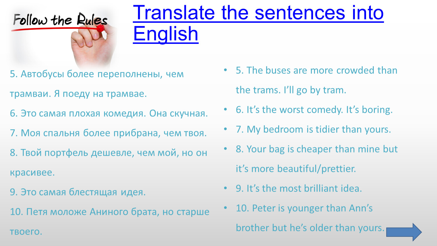 Translate the sentences. Translate the sentences into English перевод. Translate the sentences into English английский язык Международный язык. Translate the sentences into English когда том. Translate the sentences into English за этим доктором.