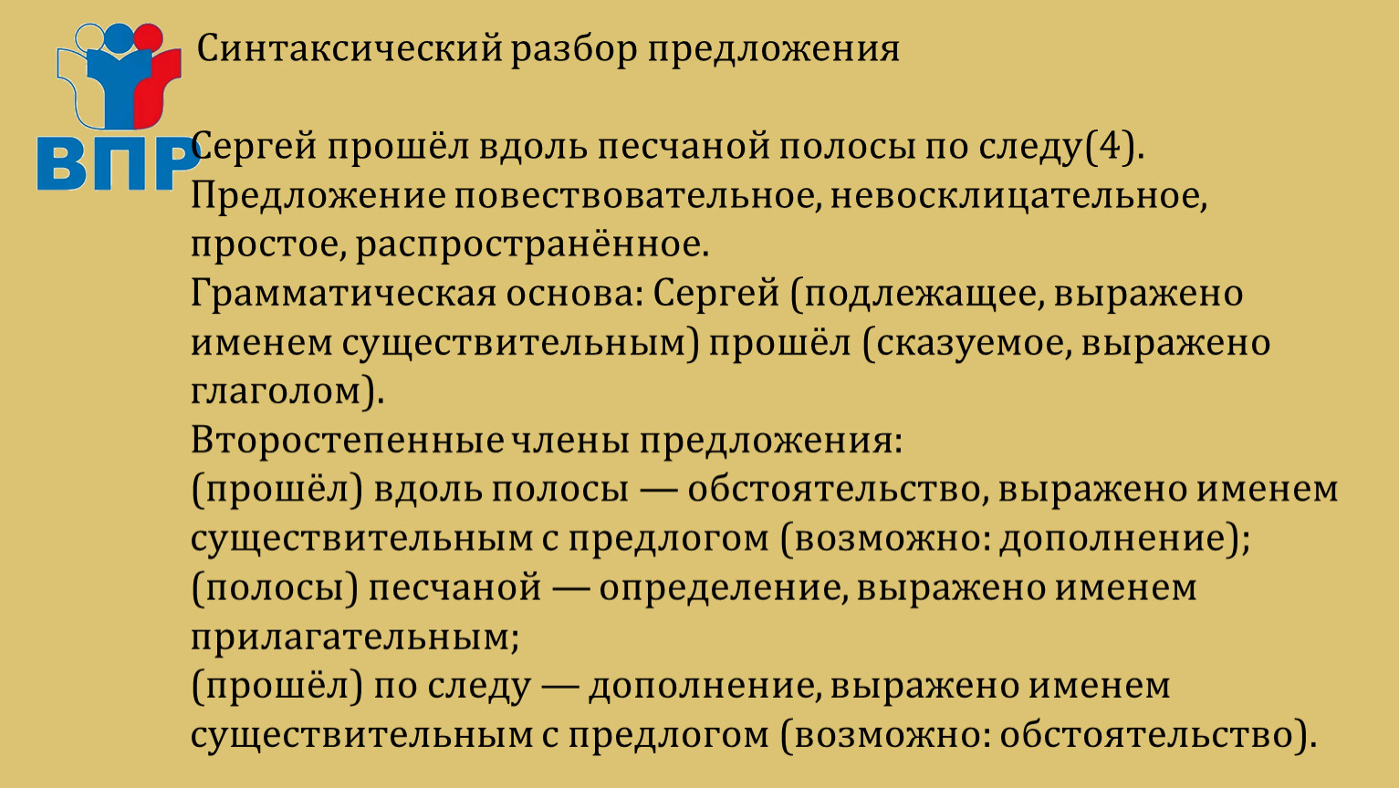 Презентация к уроку для подготовки к ВПР по русскому языку