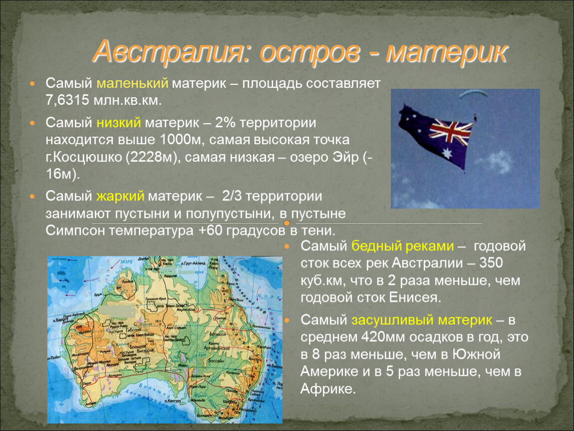 Тест по теме австралия 7. Сведения о Австралии. Интересные факты о континентах. Австралия самый маленький материк. Интересные факты о материках.