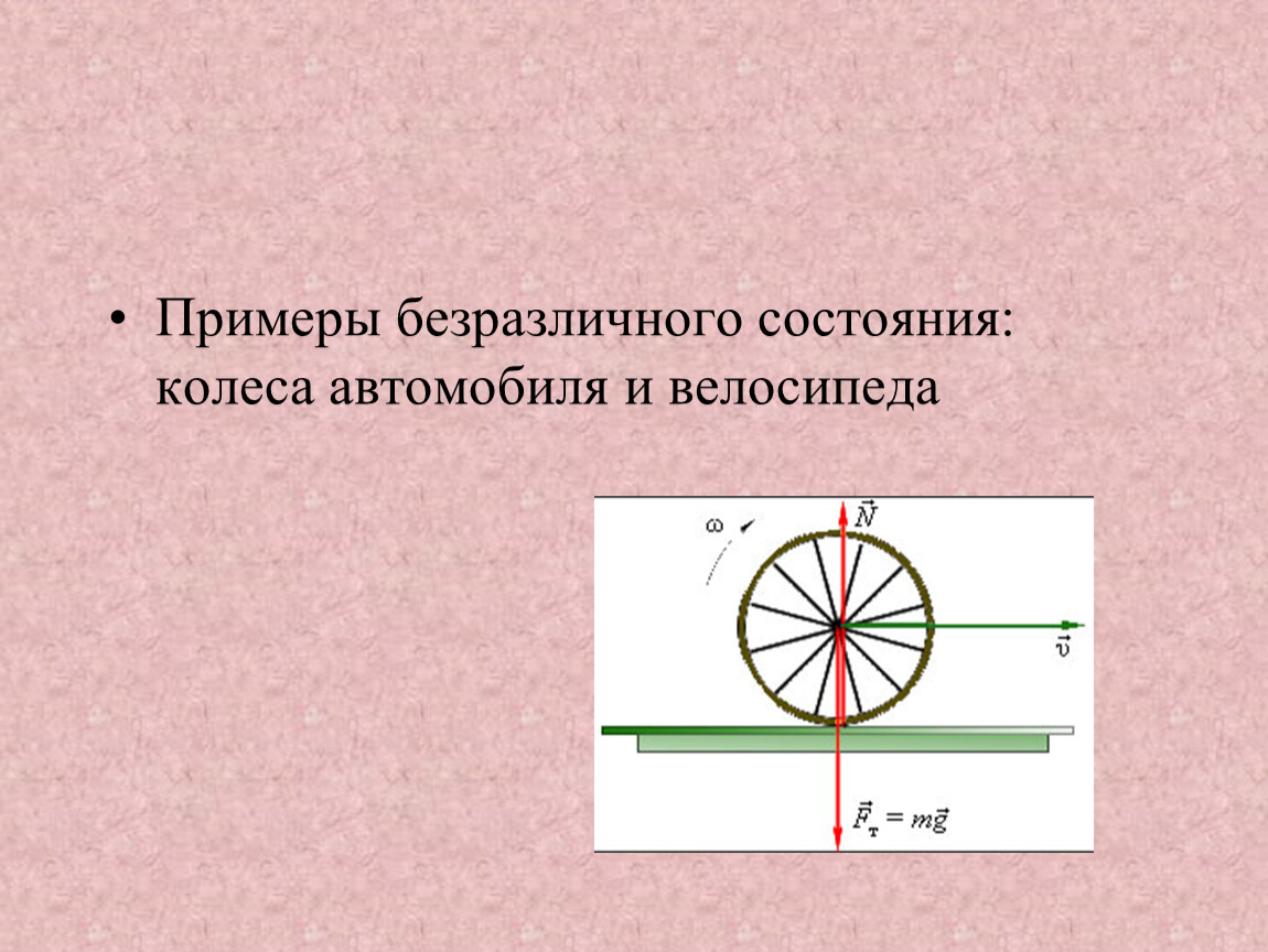 Укажите центр тяжести. Безразличное равновесие колёса автомобилей. Безразличное пример. Колеса автомобиля как пример безразличного равновесия. Физика пример безразличного равновесия велосипедист.