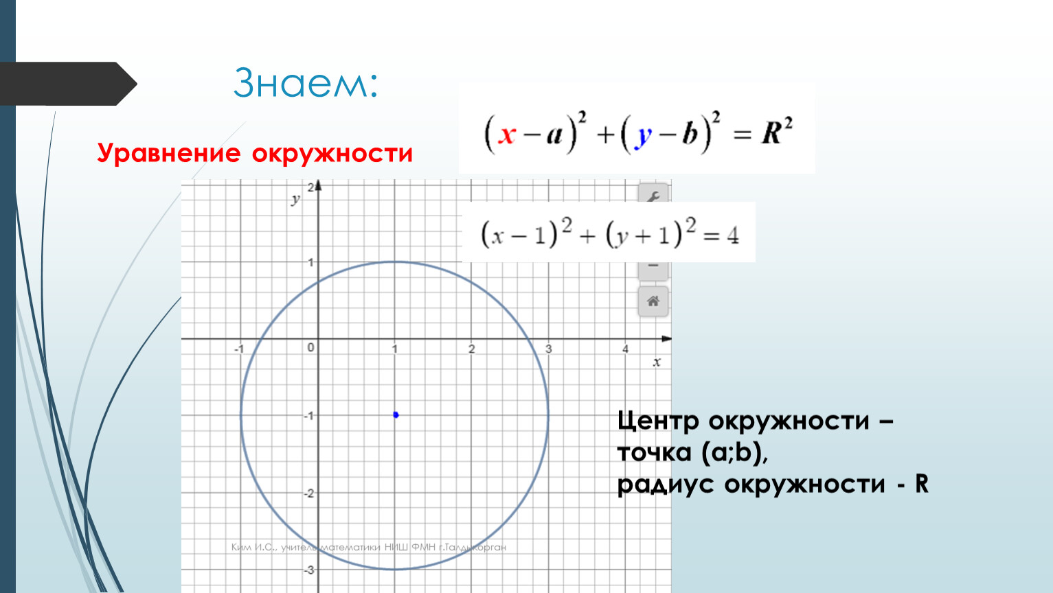 Уравнение окружности радиуса r с центром. Уравнение окружности функция. Параметрическое уравнение окружности. График окружности. Уравнение окружности с центром.