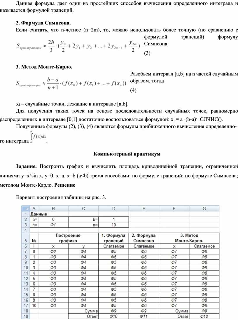 Площадь криволинейной трапеции. Вычисление интегралов