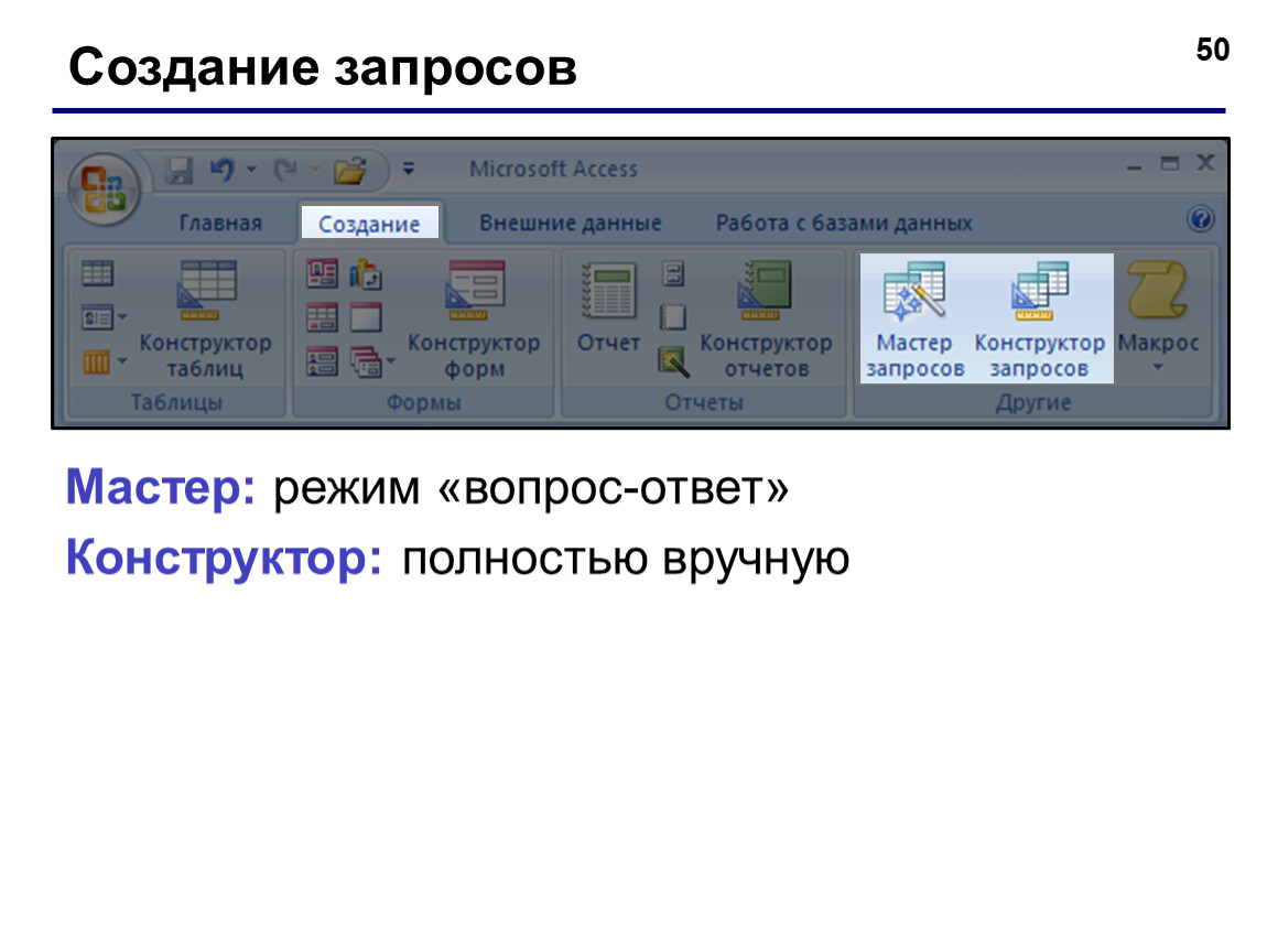 Режим вопрос ответ. Access конструктор запросов мастер запросов. Создание запросов в access. Конструктор запросов в access. Мастер запросов в access 2010.