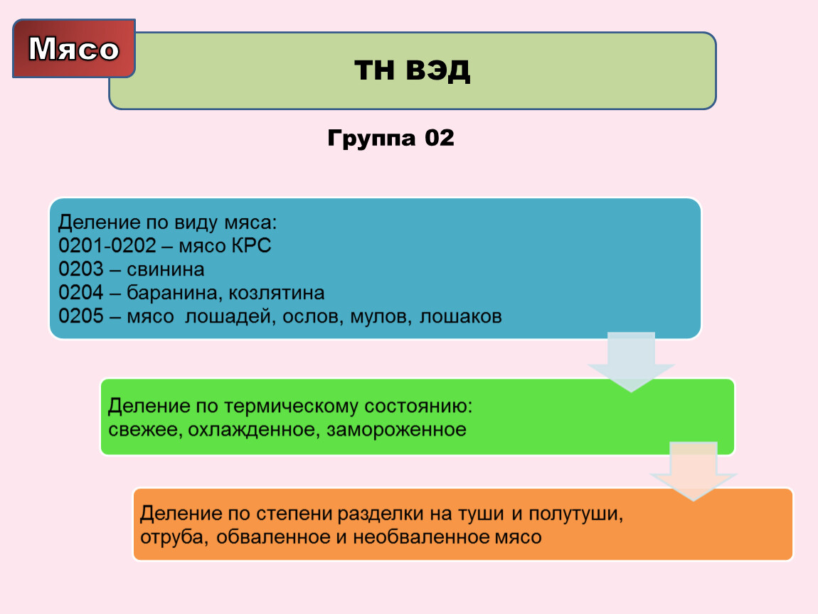 Цели тн вэд еаэс. Классификация мяса. Тн ВЭД. Тн ВЭД группа 02. Товарная номенклатура мяса.