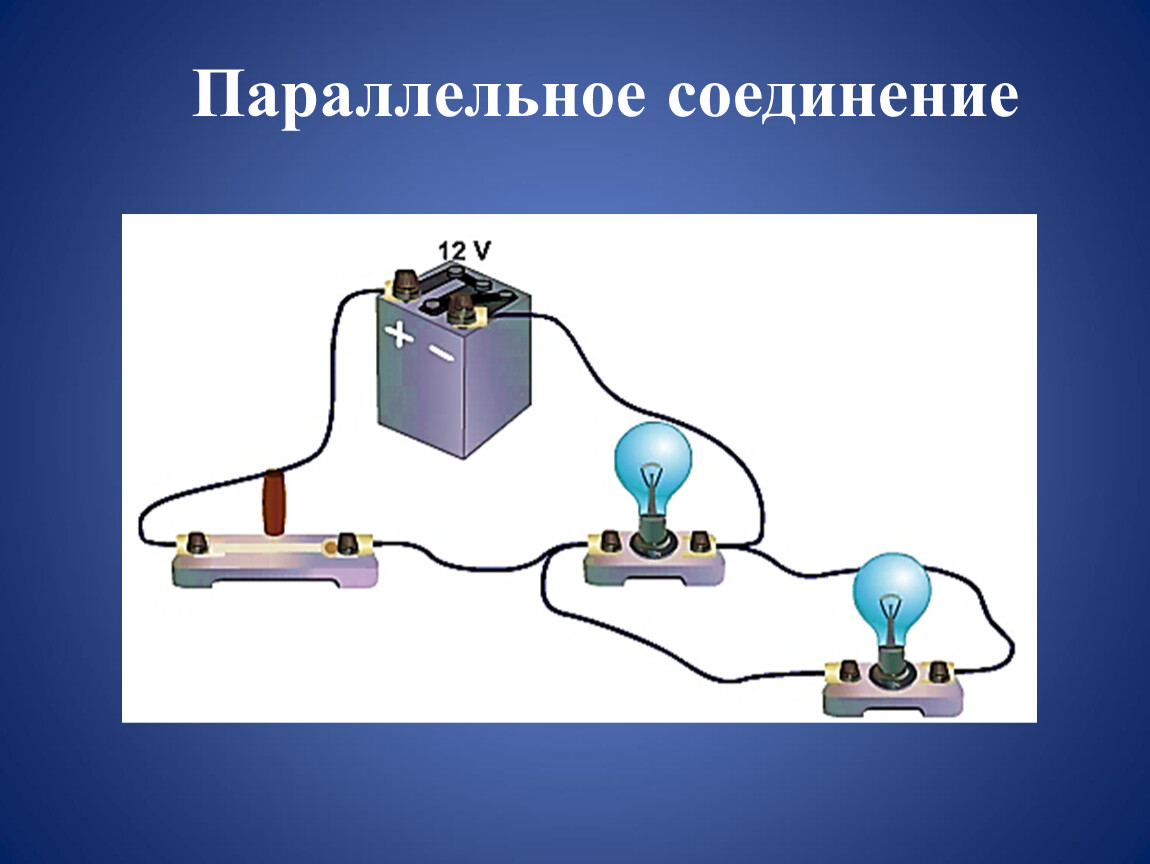 Параллельное соединение проводников рисунок